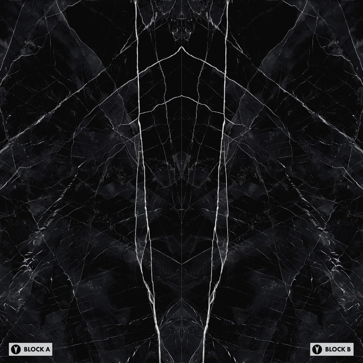 Polished Bookmatch Slab Calacatta Black Porcelain 3200×1620mm