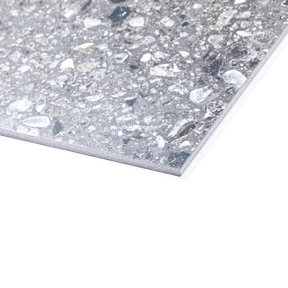 Dark Grey Terrazzo Porcelain Tile 300x600mm (1026DG36)