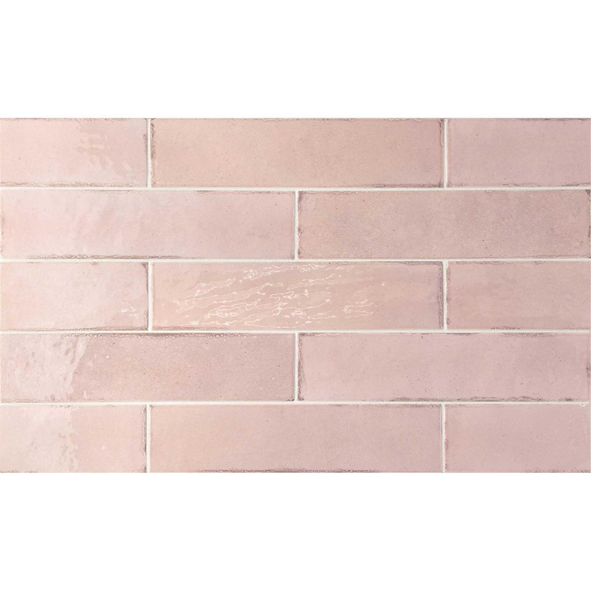 1032 Subway Brick Pink 60x246mm Gloss Porcelain Wall Tile (Sold by box)