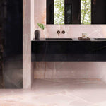 Marble Effect Pink Onyx Porcelain Tile Polished 600x1200mm (1003)