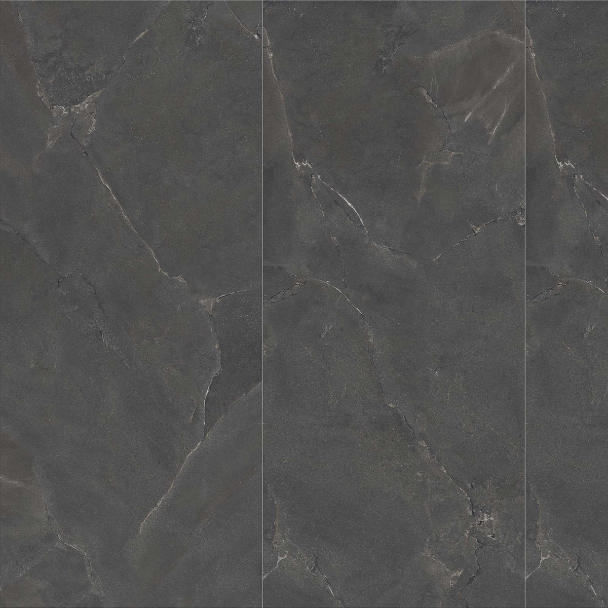 Black Large Porcelain Tile Slab Purestone Black 1200x2780mm (2035N)