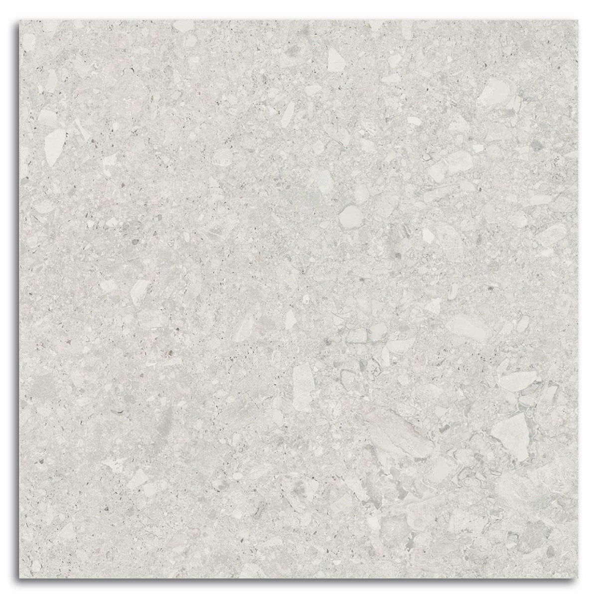 Terrazzo Effect White Porcelain Tile Wall Floor 900 x 900mm (1025W)