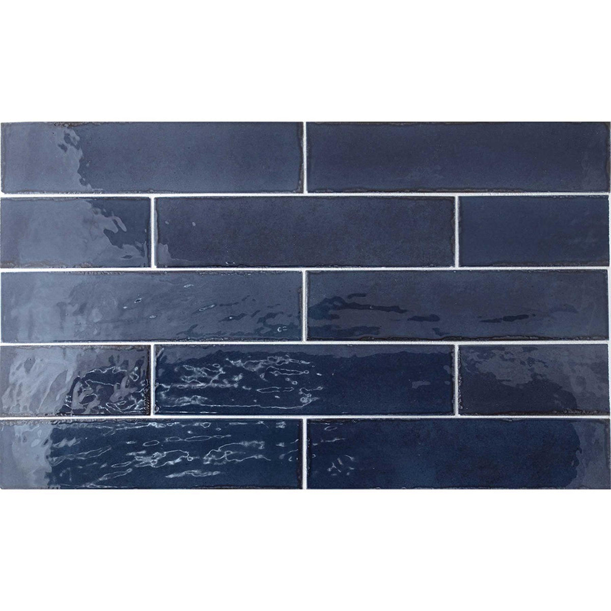 1032 Subway Brick Dark Blue 60x246mm Gloss Porcelain Wall Tile (Sold by box)