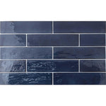 1032 Subway Brick Dark Blue 60x246mm Gloss Porcelain Wall Tile (Sold by box)