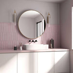 1032 Subway Brick Pink 60x246mm Gloss Porcelain Wall Tile (Sold by box)