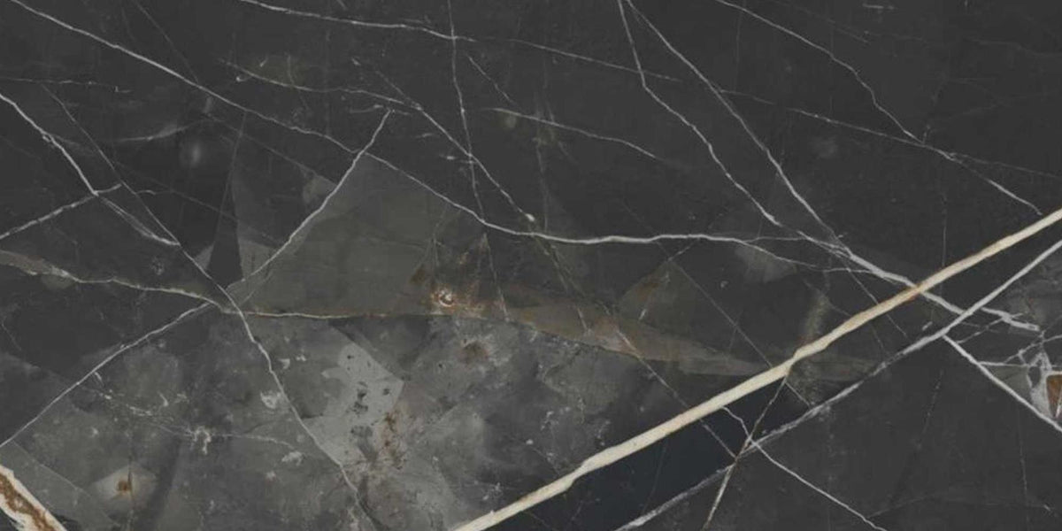 Calacatta Black Marble Effect Porcelain Tiles 600x1200x10mm (1021)