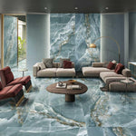 Marble Effect Green Onyx Porcelain Tile (Matt) 600x1200mm (1004)