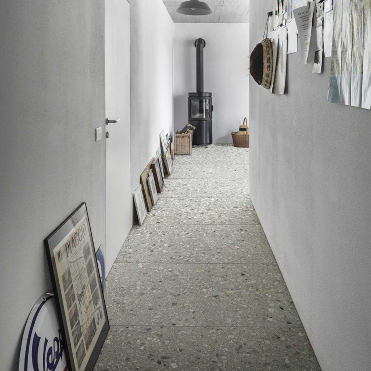 Dark Grey Terrazzo Porcelain Tile 300x600mm (1026DG36)