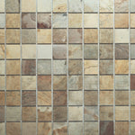 Beige Mosaic Tiles Bathroom Wet Room Wall Tiles 50mm Square Mosaic