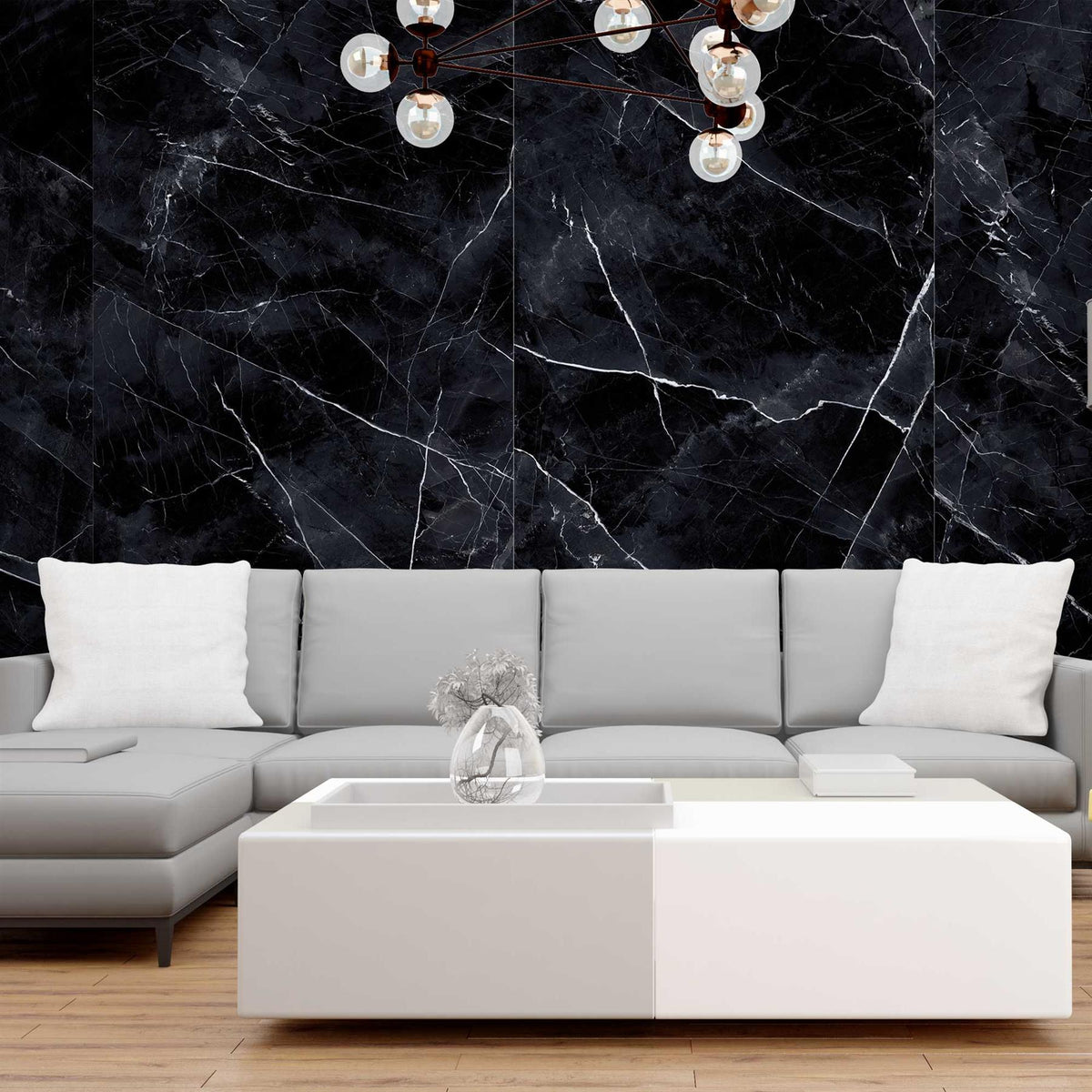 Calacatta Black Polished Large Tile Slab 1200x2780mm 6mm (1021PP278)