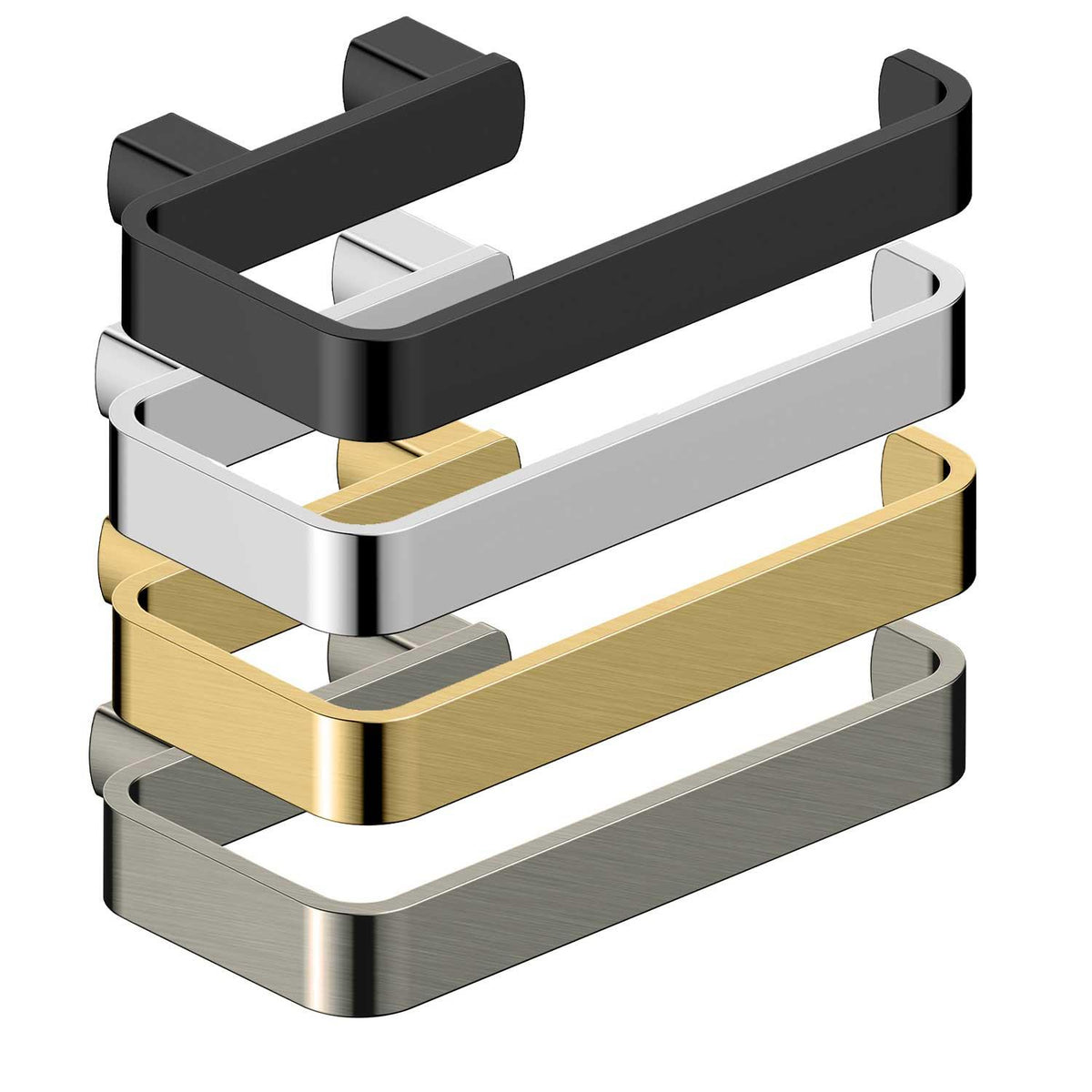 RAK Petit Square Toilet Roll Holder Series 2 – Matt Black, Chrome, Gold, Nickel