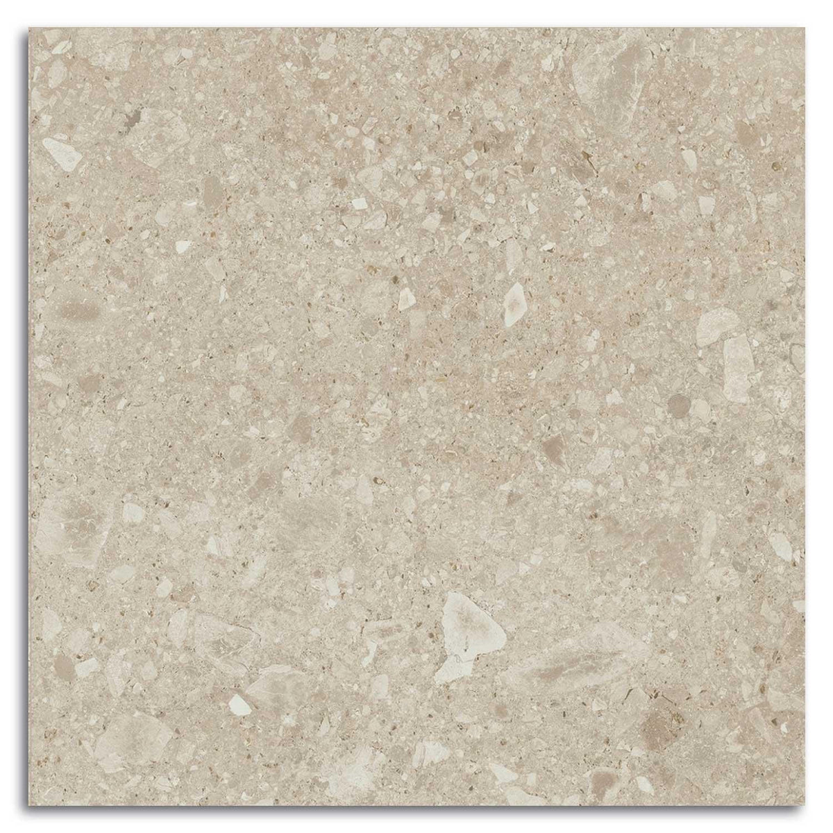 Terrazzo Effect Cream Porcelain Tile Wall Floor 900 x 900mm (1025C)