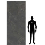 Black Large Porcelain Tile Slab Purestone Black 1200x2780mm (2035N)