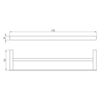 RAK Petit Double Towel Bar 45cm Wall Mounted (Select Finish)