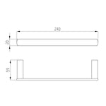 RAK Petit Square Towel Ring Series 1 – Compact Towel Rail in Black, Chrome, Gold, Nickel