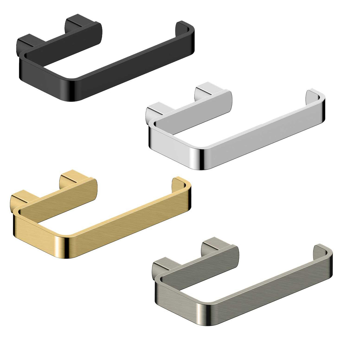 RAK Petit Square Toilet Roll Holder Series 2 – Matt Black, Chrome, Gold, Nickel