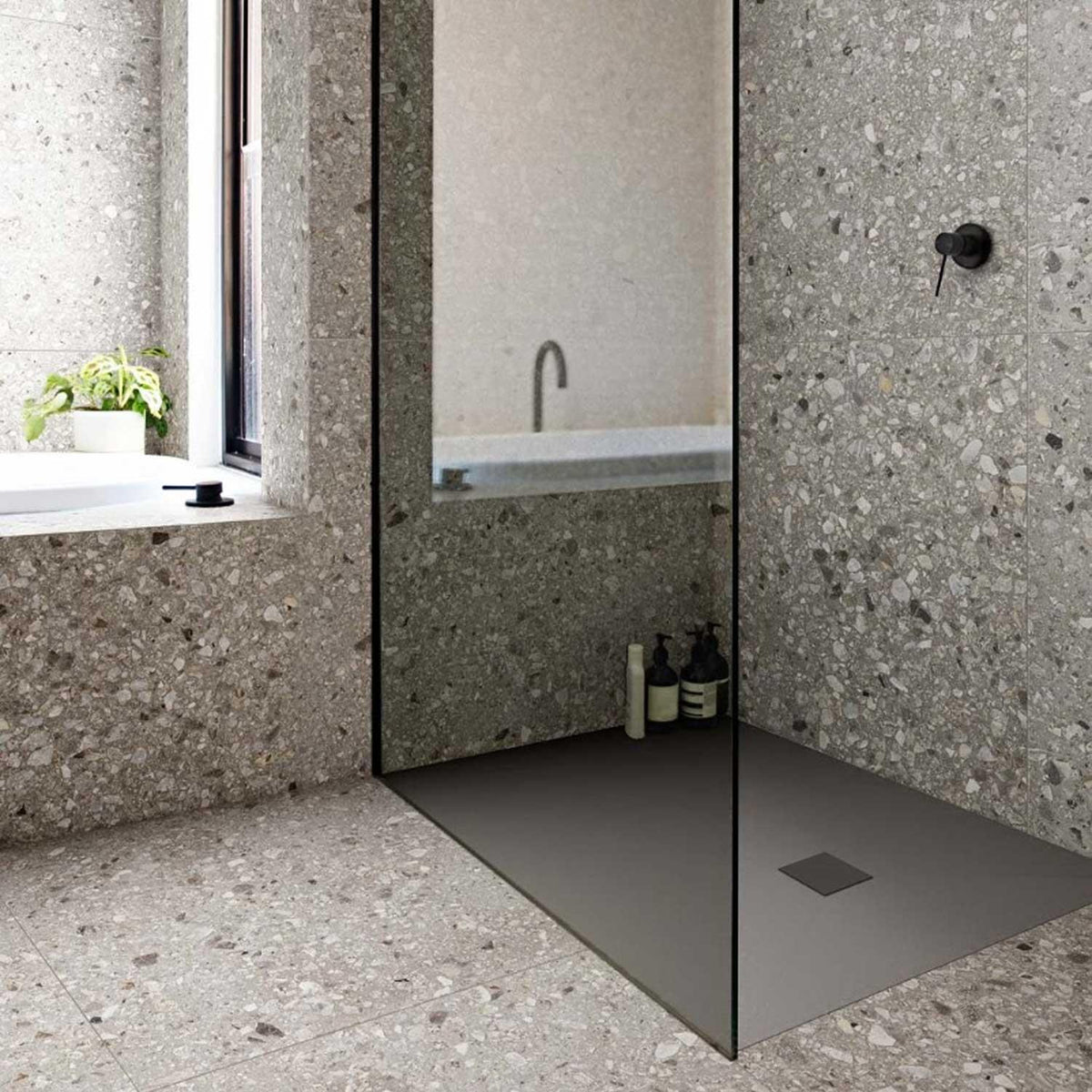 Light Grey Terrazzo Porcelain Tile 600x600mm (1026LG66)