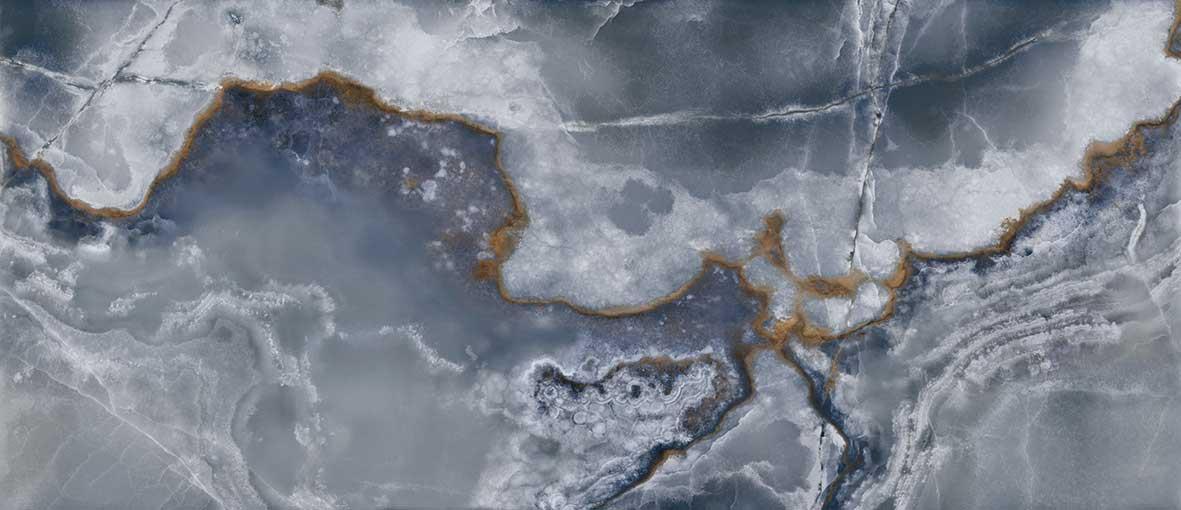 Marble Effect Blue Onyx Porcelain Tile Polished 600x1200mm (1003)