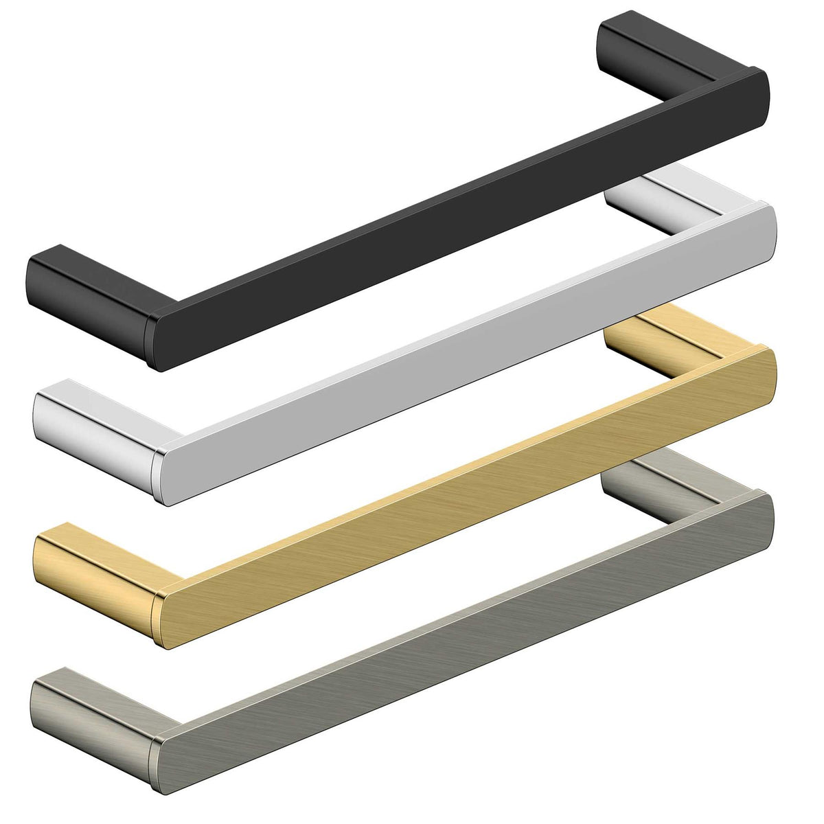 RAK Petit Square Towel Ring Series 1 – Compact Towel Rail in Black, Chrome, Gold, Nickel