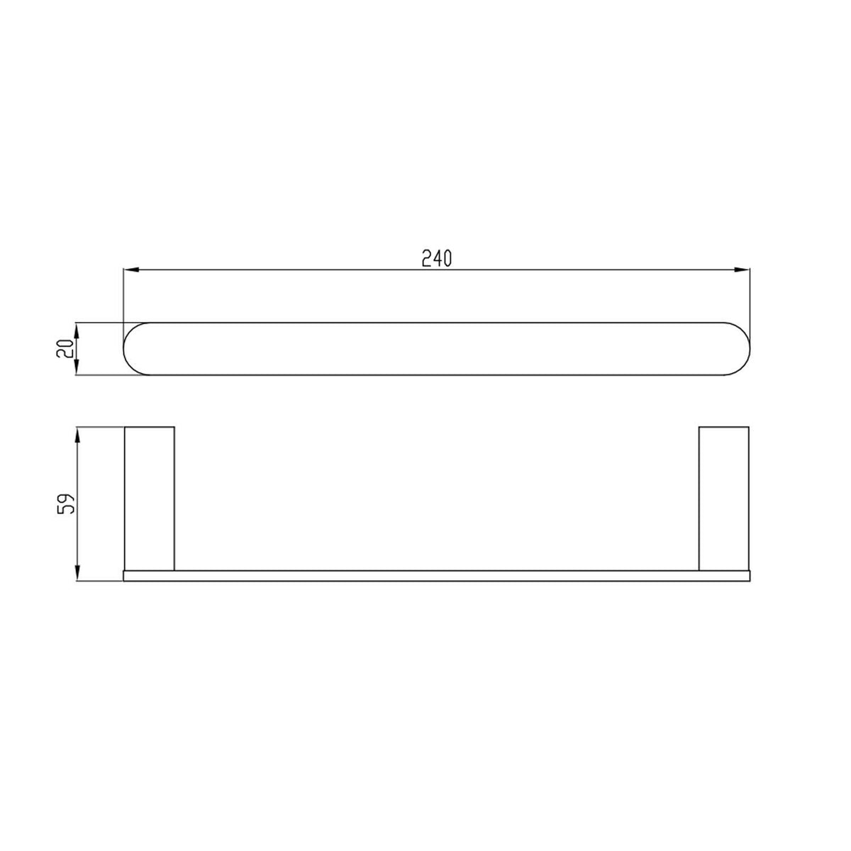 RAK Petit Round Towel Ring Series 1 - Gloss Chrome