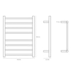 ThermoSphere Heated Towel Rail Polished Stainless Steel 700 x 530mm
