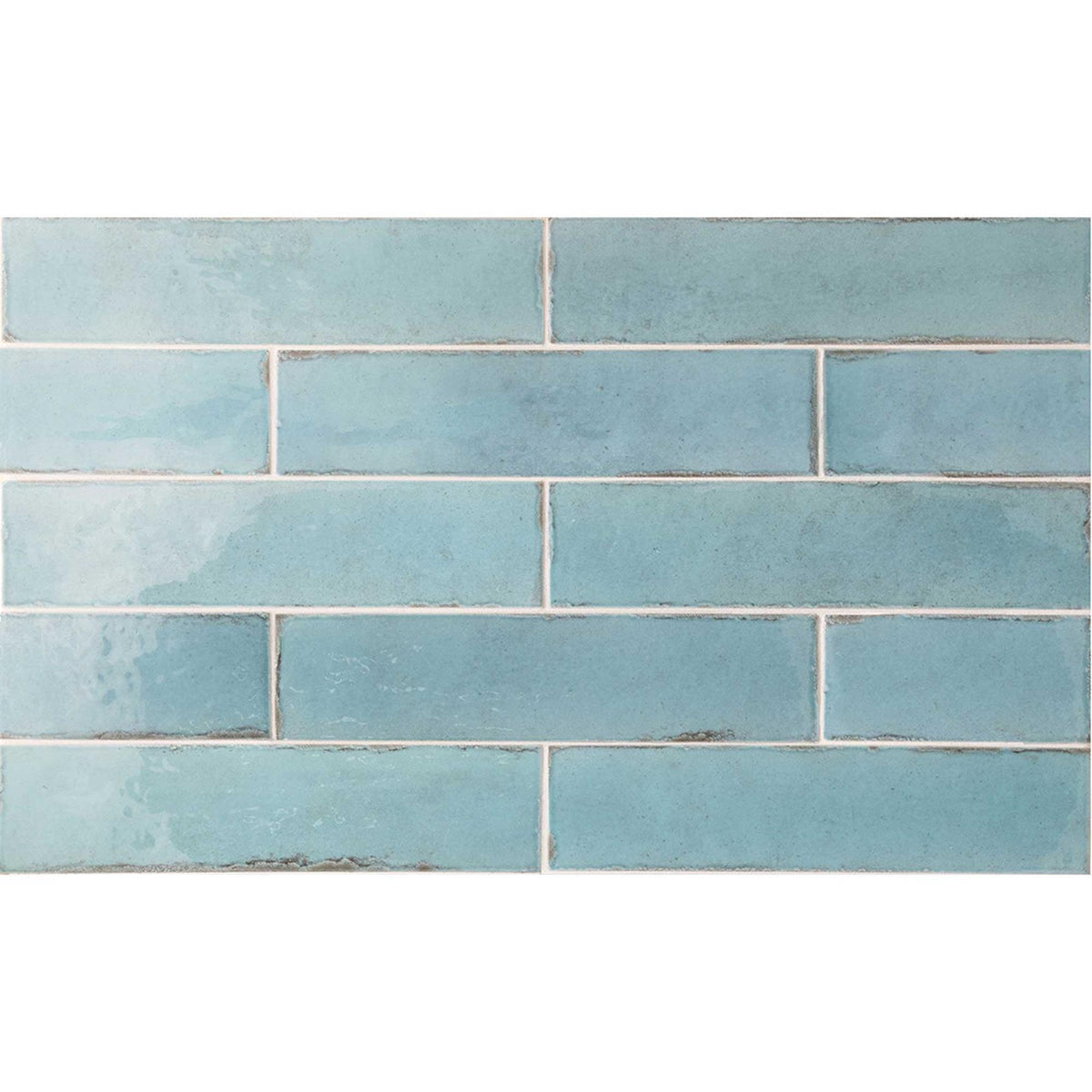 1032 Subway Brick Sky Blue 60x246mm Gloss Porcelain Wall Tile (Sold by box)
