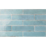1032 Subway Brick Sky Blue 60x246mm Gloss Porcelain Wall Tile (Sold by box)