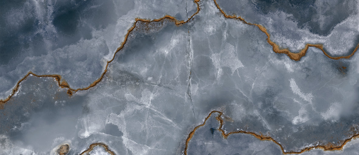 Marble Effect Blue Onyx Porcelain Tile (Matt) 600x1200mm (1004)