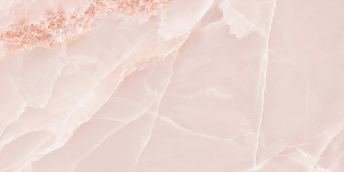 Marble Effect Pink Onyx Porcelain Tile (Matt) 600x1200mm (1004)