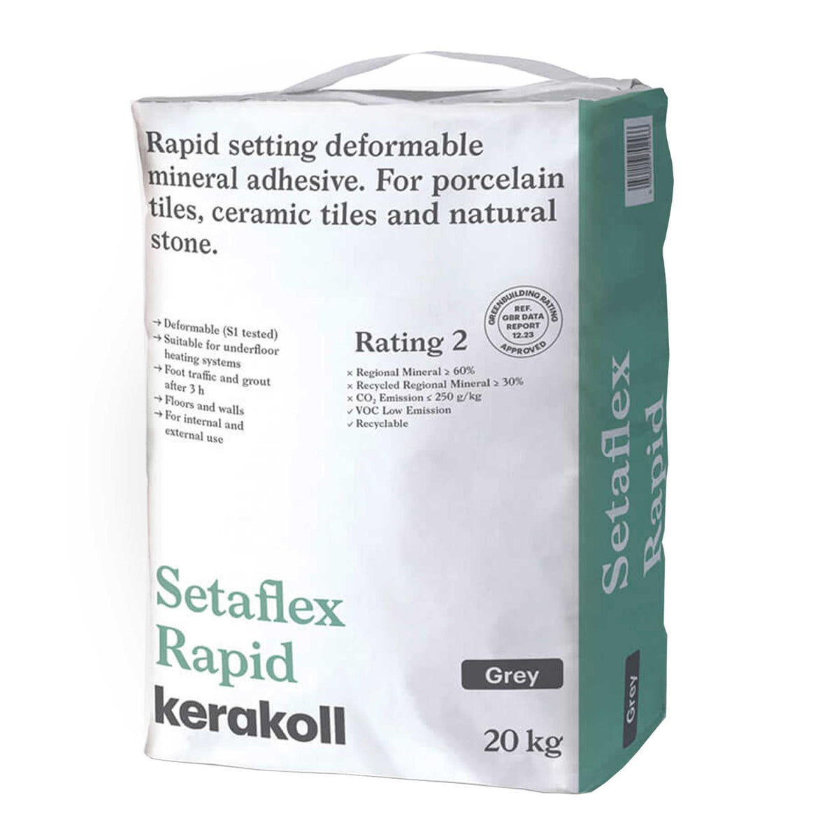 Kerakoll Setaflex Rapid Setting Tile Adhesive Grey 20kg (48 Bags)