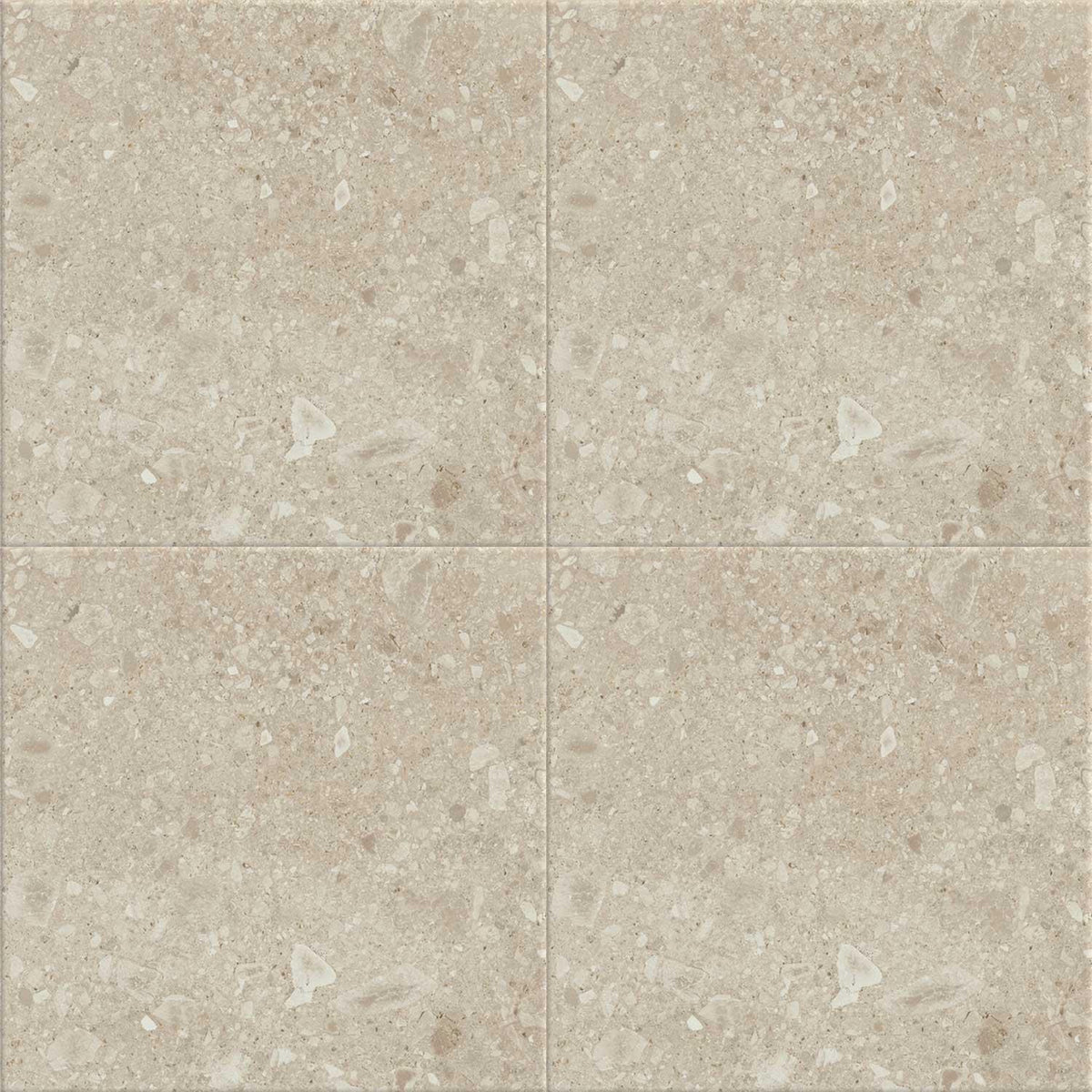 Terrazzo Effect Cream Porcelain Tile Wall Floor 900 x 900mm (1025C)