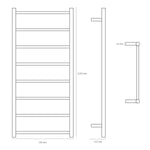 ThermoSphere Heated Towel Rail Polished Stainless Steel 1120 x 530mm