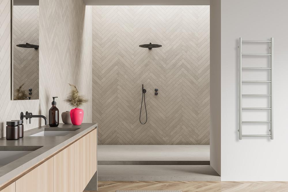 ThermoSphere Heated Towel Rail Polished Stainless Steel 1120 x 530mm