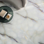 Marble Effect Pearl Blue Polished Onyx Porcelain Tile 1200x600mm (1020BP)