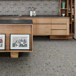 Dark Grey Terrazzo Porcelain Tile 600x600mm (1026DG66)