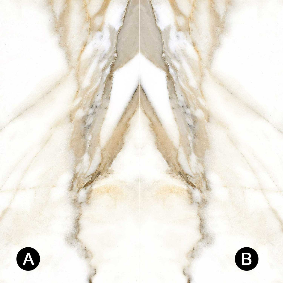 Calacatta Book Matched Tiles Marble Effect Polished Wall 600x1200mm (Pair) 1018