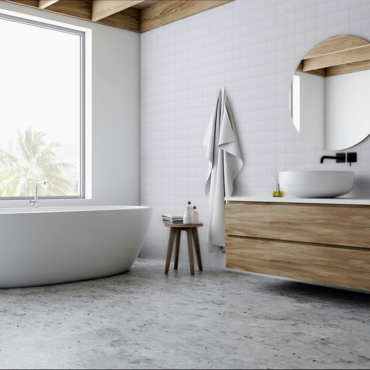 150 x 150mm Gloss White Ceramic Tile 150x150mm (1028)