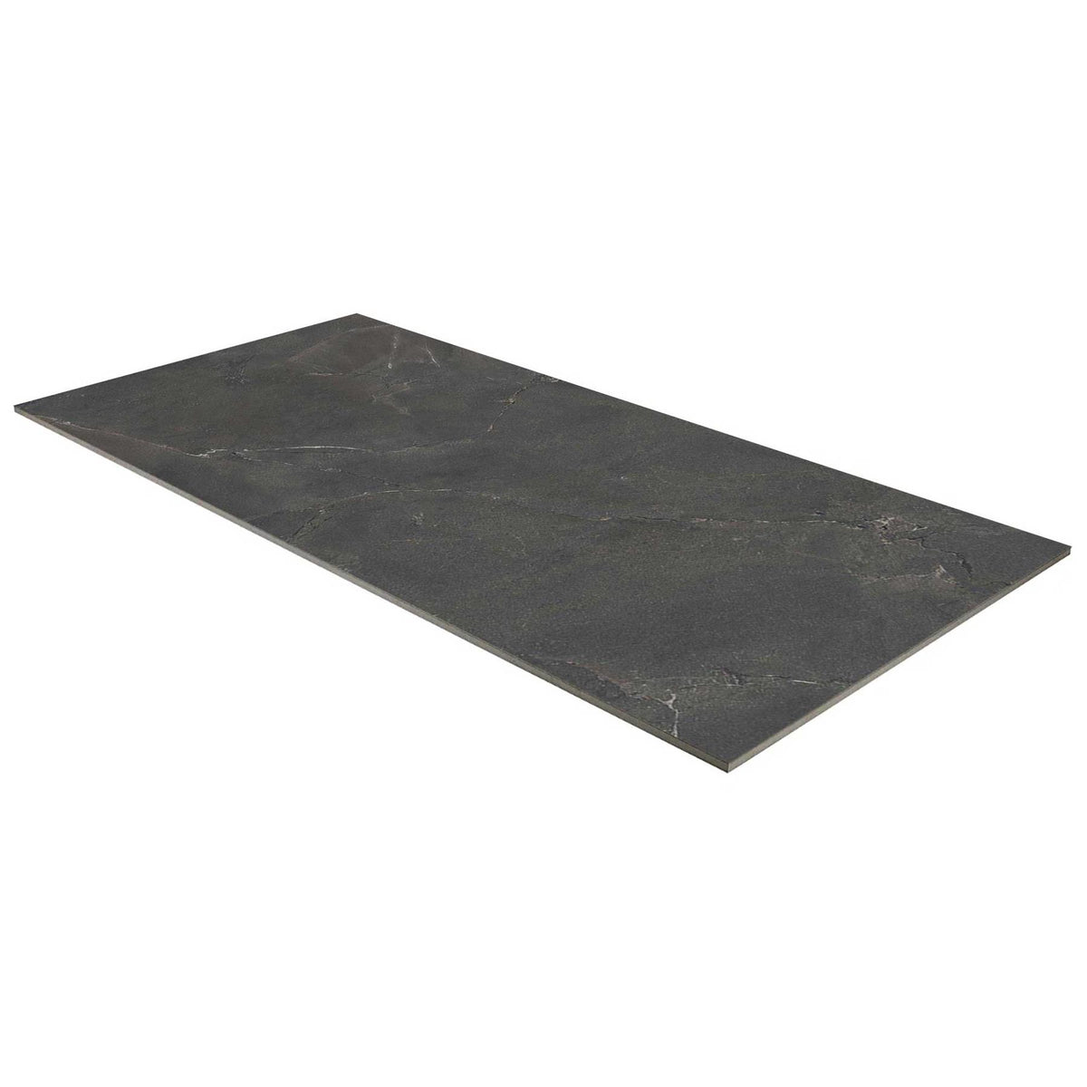 Black Large Porcelain Tile Slab Purestone Black 1200x2780mm (2035N)