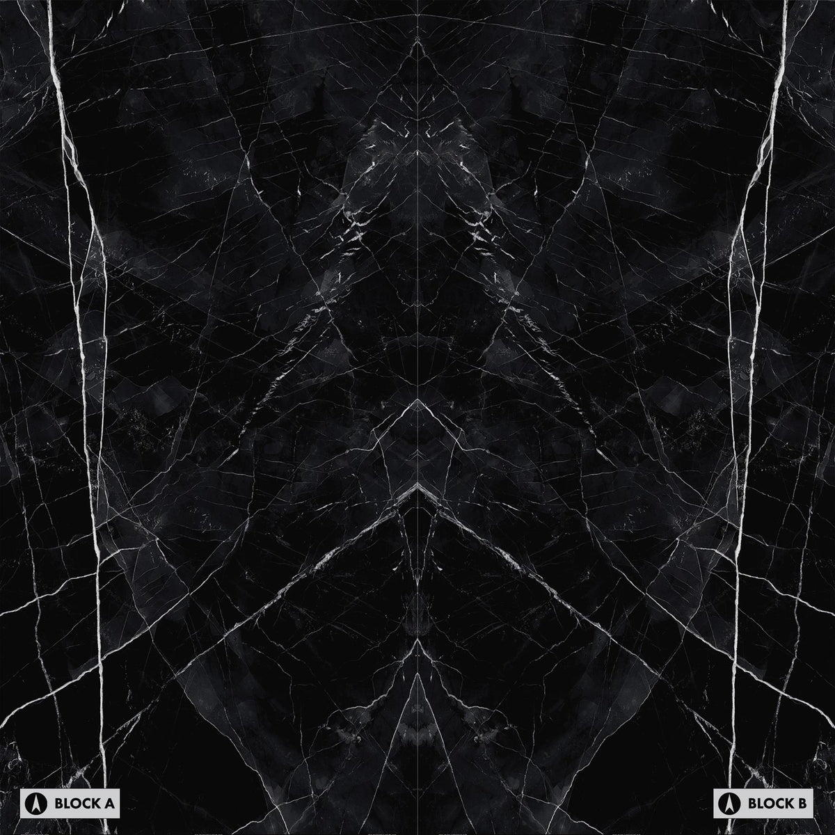 Polished Bookmatch Slab Calacatta Black Porcelain 3200×1620mm