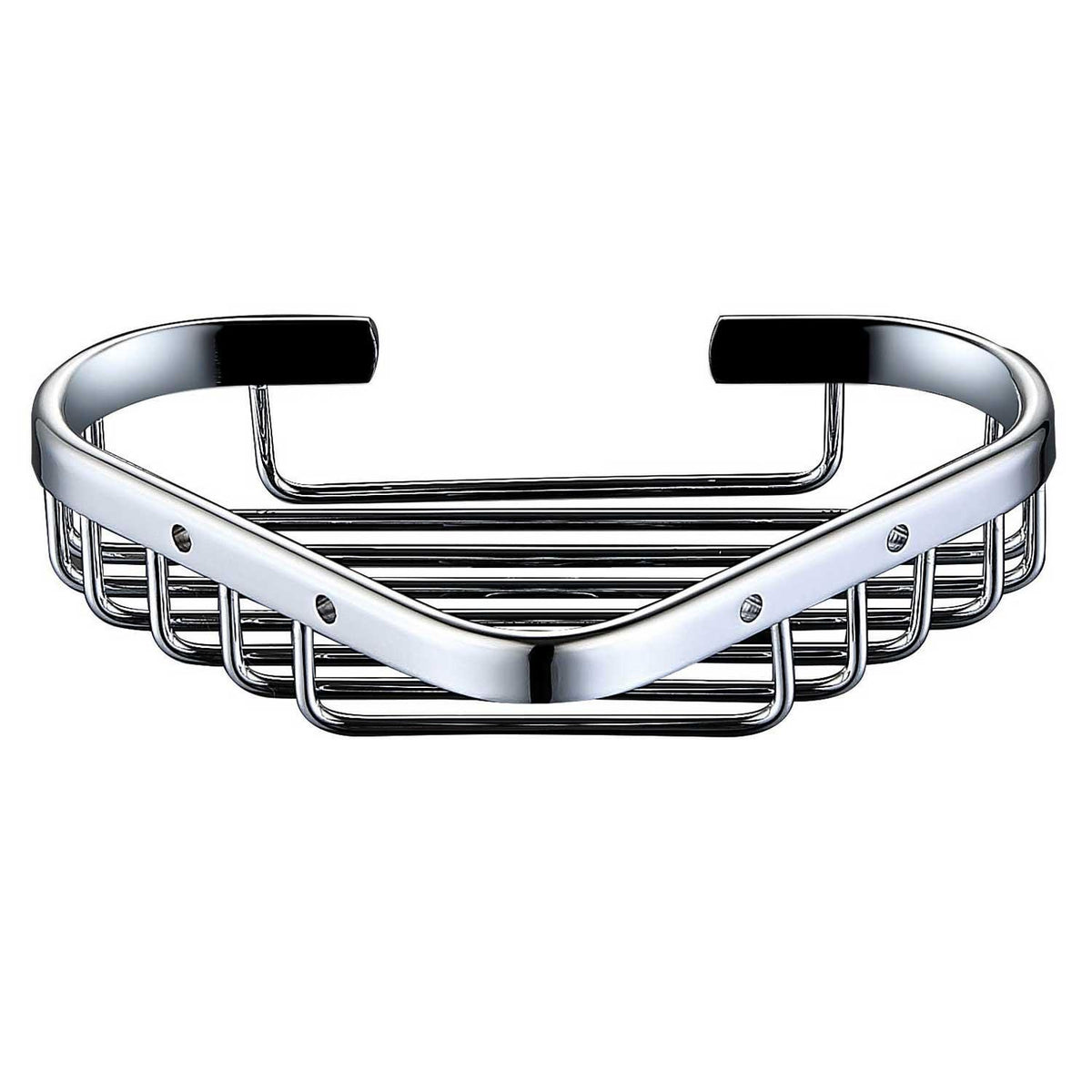 RAK Chrome Single Corner Basket 150 x 105 x 28 Chrome