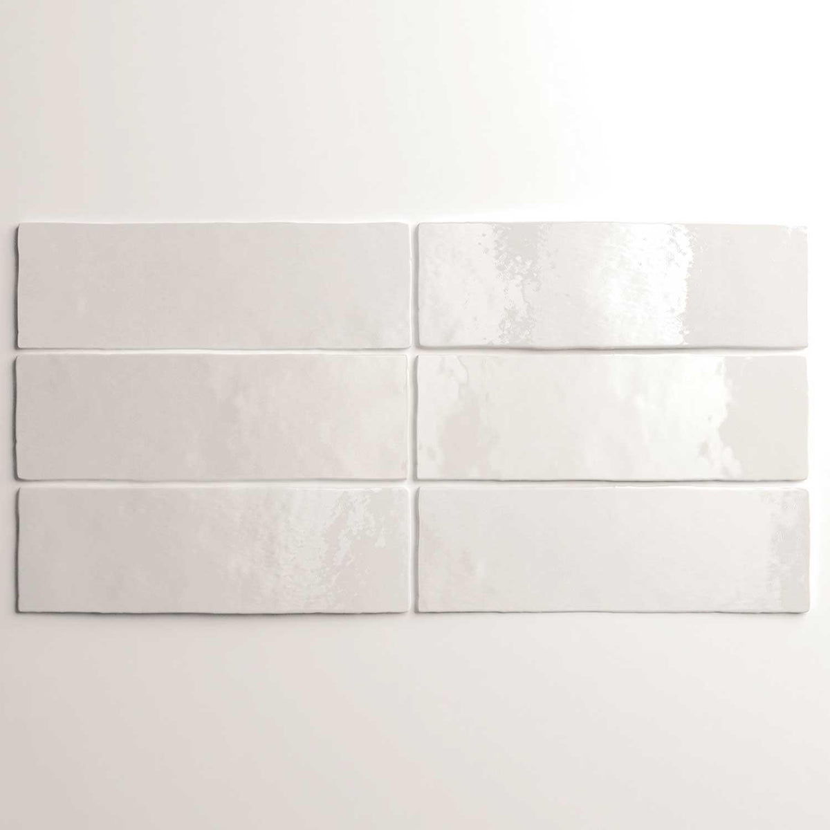 White Ceramic Wall Tile Gloss Subway Tiles 65x200mm (1008)