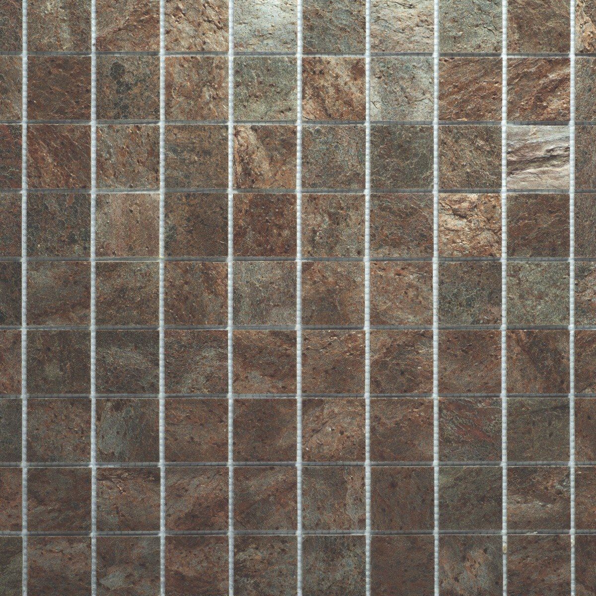 Copper StoneMosaic Tile Bathroom Wet Room (50x50mm) 1000 x 500mm Roll 1006-902