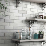 White Ceramic Wall Tile Gloss Subway Tiles 65x200mm (1008)