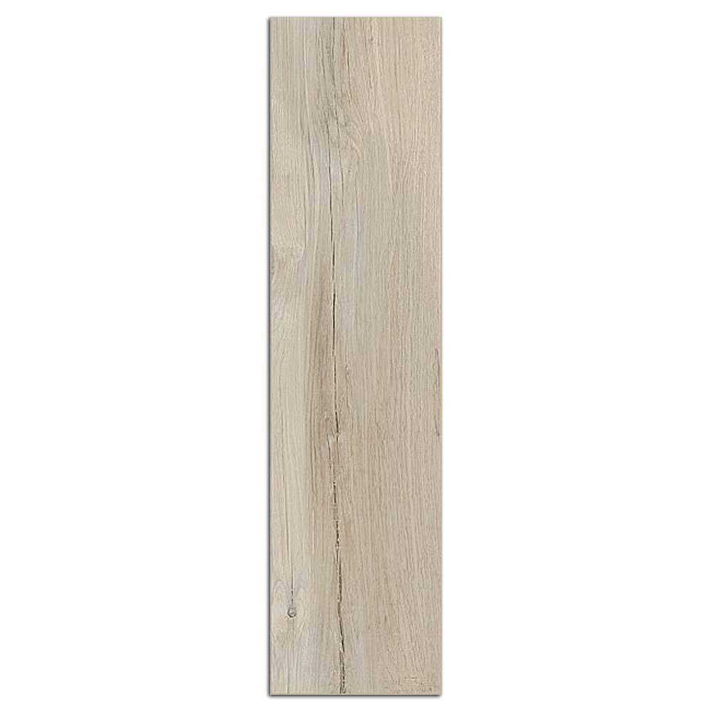 Wood Effect Matt White Porcelain Tile Plank 150x600mm