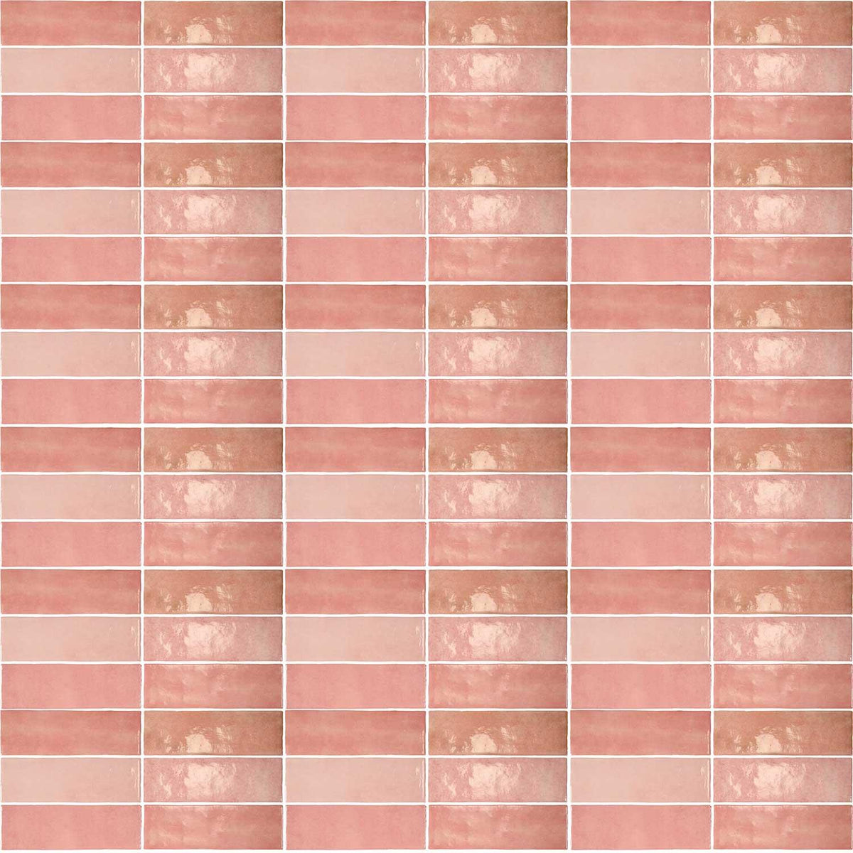 Pink Ceramic Wall Tile Gloss Subway Tiles 65x200mm (1008)