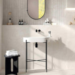 White Wall Floor Porcelain Tile Concrete Effect 600x600x9mm (1016)