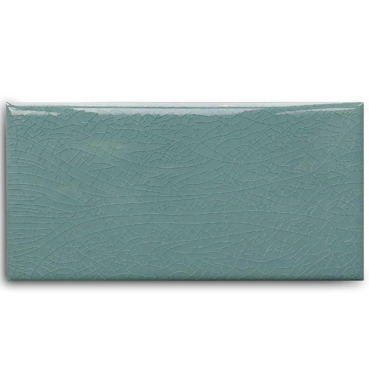 Sage Subway Tile Crackle Effect Wall Ceramic Tile 75 x 150mm (1013)