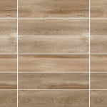 Wood Effect Matt Brown Porcelain Tile Plank 150x600mm