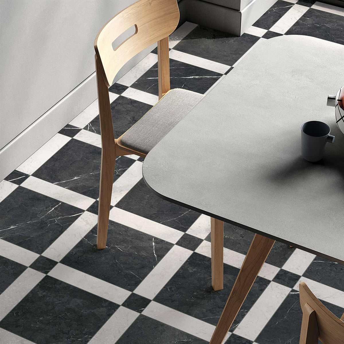 Arco Black Porcelain Wall Floor Tiles 300x300mm (1003)