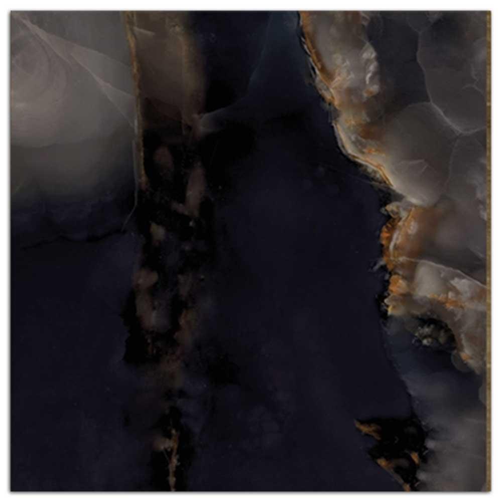 Black Marble Effect Large Format Onyx Porcelain Tiles (Matt)600x1200mm (1005)